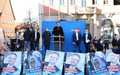 AfD-Demonstration in Schorndorf gegen Linksextremismus und für Gewaltfreiheit im politischen Diskurs!