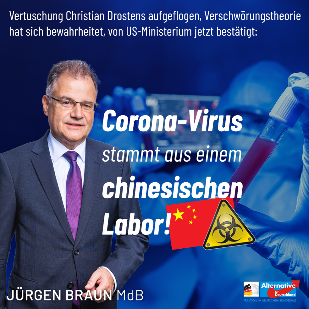 Corona-Virus stammt aus chinesischem Labor!
