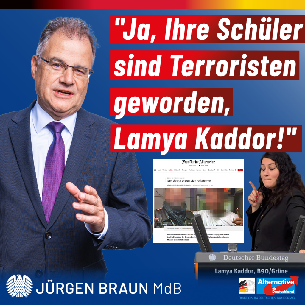 Heute im Bundestag: „Ja, Ihre Schüler sind Terroristen geworden, Lamya Kaddor!“
